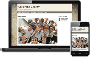 Charity website example