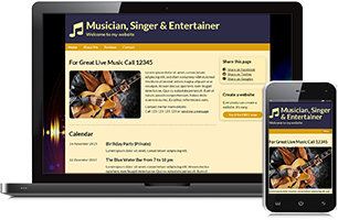 Entertainment website example